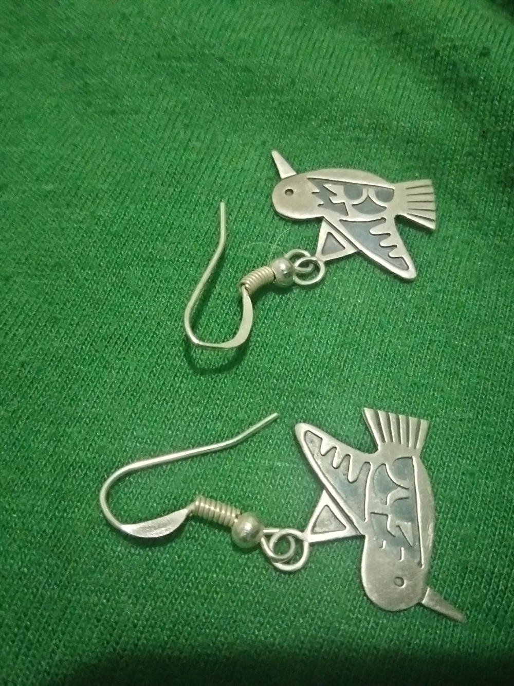 Sterling Silver Hummingbird Earrings